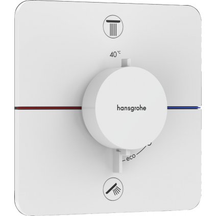 Hansgrohe ShowerSelect Comfort Q, termostat pod omietku pre 2 spotrebiče s EN1717, biela matná, HAN-15586700