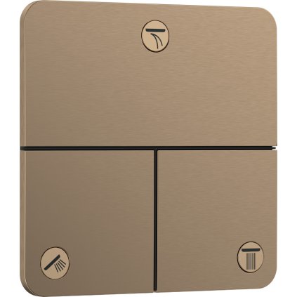 Hansgrohe ShowerSelect Comfort Q, ventil pod omietku pre 3 spotrebiče, kartáčovaný bronz, HAN-15587140