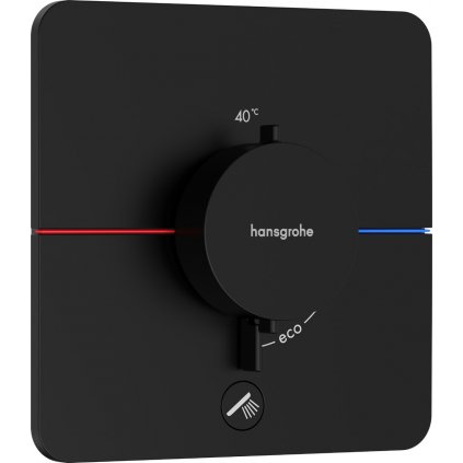 Hansgrohe ShowerSelect Comfort Q, termostat pod omietku pre 1 spotrebič a ďalší výtok, čierna matná, HAN-15589670