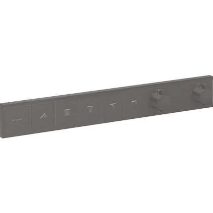 Hansgrohe RainSelect, podomietkový termostatický modul pre 5 spotrebičov, kartáčovaný čierny chróm, HAN-15384340