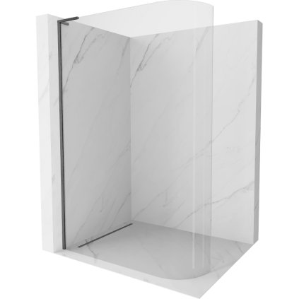 Mexen Kioto L, sprchová zástena Walk-In 90 x 200 cm, 8mm číre sklo, grafitový profil, 800-090-103-66-06