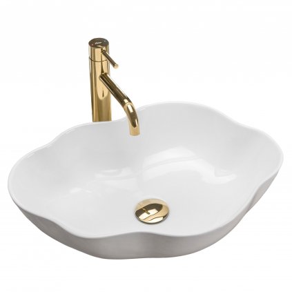 Rea Pearl umývadlo, 52 x 38 cm, biela, REA-U0265