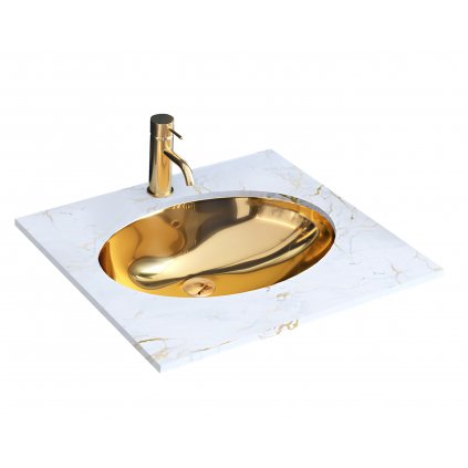 Rea Nel umývadlo, 47 x 39 cm, zlatá, REA-U6331