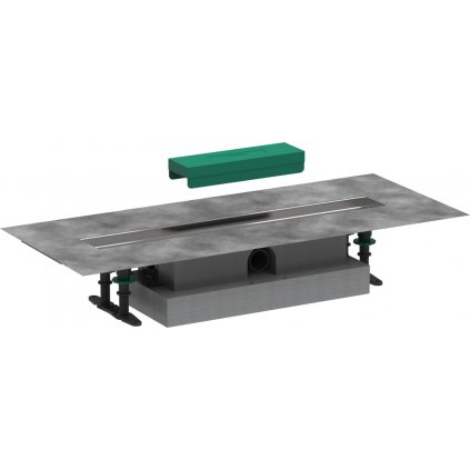 Hansgrohe uBox universal, úplná sada pre plochú inštaláciu - 600 pre vrchné sady sprchových žľabov, HAN-56016180