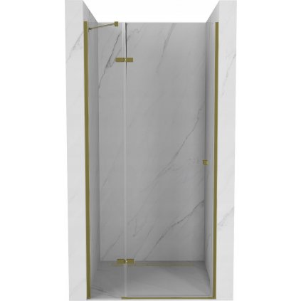 Mexen Roma, sprchové dvere do otvoru 80 x 190 cm, 6mm číre sklo, zlatý profil, 854-080-000-50-00