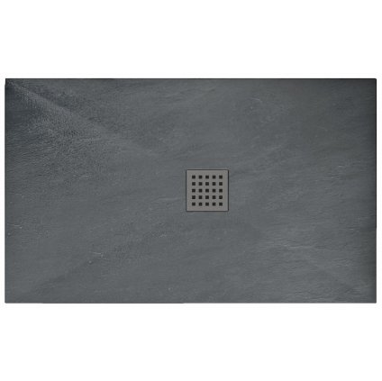Rea GREY ROCK- akrylátová sprchová vanička 90 x 120 x 3,5 cm + sifón, šedá, REA-K4584