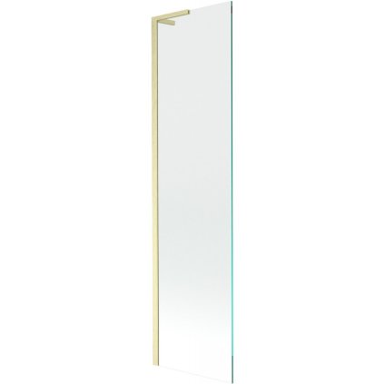 Mexen Next L, 1-krídlová vaňová zástena 50 x 150 cm, 6mm číre sklo, zlatý matný profil, 895-050-000-03-00-55