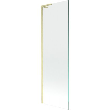 Mexen Next L, 1-krídlová vaňová zástena 60 x 150 cm, 6mm číre sklo, zlatý matný profil, 895-060-000-03-00-55