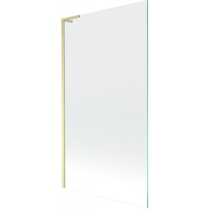 Mexen Next L, 1-krídlová vaňová zástena 100 x 150 cm, 6mm číre sklo, zlatý matný profil, 895-100-000-03-00-55