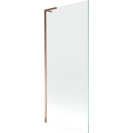 Mexen Next L, 1-krídlová vaňová zástena 80 x 150 cm, 6mm číre sklo, ružové zlato profil, 895-080-000-03-00-60