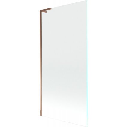 Mexen Next L, 1-krídlová vaňová zástena 90 x 150 cm, 6mm číre sklo, ružové zlato profil, 895-090-000-03-00-60