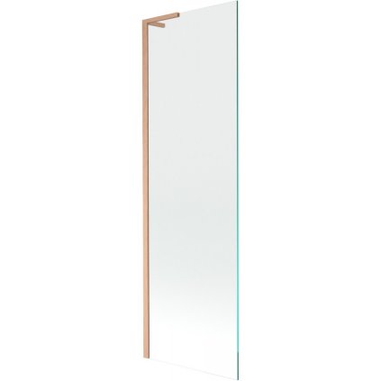 Mexen Next L, 1-krídlová vaňová zástena 60 x 150 cm, 6mm číre sklo, medený profil, 895-060-000-03-00-65