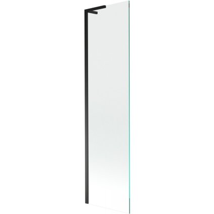 Mexen Next L, 1-krídlová vaňová zástena 50 x 150 cm, 6mm číre sklo, čierny profil, 895-050-000-03-00-70