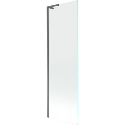 Mexen Next L, 1-krídlová vaňová zástena 60 x 150 cm, 6mm číre sklo, grafitový profil, 895-060-000-03-00-95