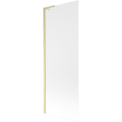 Mexen Next L, 1-krídlová vaňová zástena 70 x 150 cm, 6mm sklo námraza, zlatý matný profil, 895-070-000-03-30-55