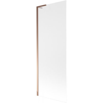 Mexen Next L, 1-krídlová vaňová zástena 70 x 150 cm, 6mm sklo námraza, ružové zlato profil, 895-070-000-03-30-60