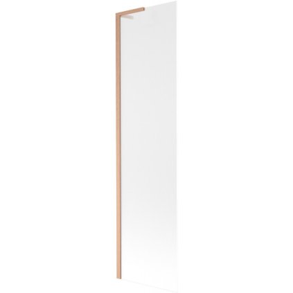 Mexen Next L, 1-krídlová vaňová zástena 50 x 150 cm, 6mm sklo námraza, medený profil, 895-050-000-03-30-65