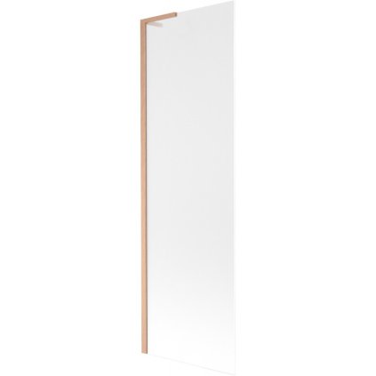 Mexen Next L, 1-krídlová vaňová zástena 60 x 150 cm, 6mm sklo námraza, medený profil, 895-060-000-03-30-65