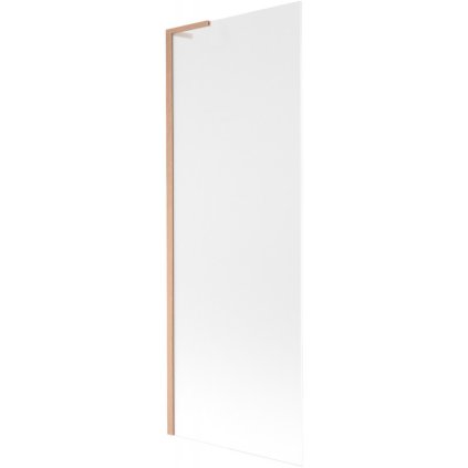 Mexen Next L, 1-krídlová vaňová zástena 70 x 150 cm, 6mm sklo námraza, medený profil, 895-070-000-03-30-65