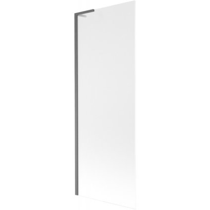 Mexen Next L, 1-krídlová vaňová zástena 70 x 150 cm, 6mm sklo námraza, grafitový profil, 895-070-000-03-30-66