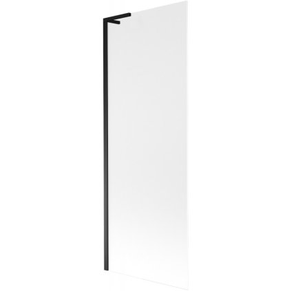 Mexen Next L, 1-krídlová vaňová zástena 70 x 150 cm, 6mm sklo námraza, čierny profil, 895-070-000-03-30-70