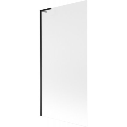 Mexen Next L, 1-krídlová vaňová zástena 90 x 150 cm, 6mm sklo námraza, čierny profil, 895-090-000-03-30-70
