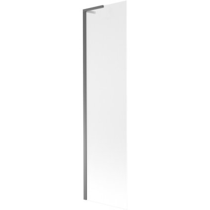 Mexen Next L, 1-krídlová vaňová zástena 50 x 150 cm, 6mm sklo námraza, grafitový profil, 895-050-000-03-30-95