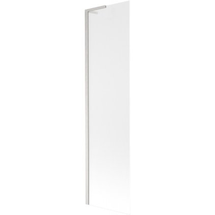 Mexen Next L, 1-krídlová vaňová zástena 50 x 150 cm, 6mm sklo námraza, 6mm číre sklo, profil brúsená oceľ, 895-050-000-03-30-97