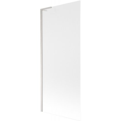 Mexen Next L, 1-krídlová vaňová zástena 80 x 150 cm, 6mm sklo námraza, 6mm číre sklo, profil brúsená oceľ, 895-080-000-03-30-97