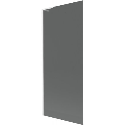 Mexen Next L, 1-krídlová vaňová zástena 80 x 150 cm, 6mm šedé sklo, biely profil, 895-080-000-03-40-20