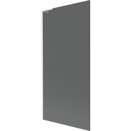 Mexen Next L, 1-krídlová vaňová zástena 90 x 150 cm, 6mm šedé sklo, biely profil, 895-090-000-03-40-20
