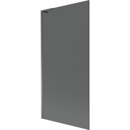 Mexen Next L, 1-krídlová vaňová zástena 90 x 150 cm, 6mm šedé sklo, grafitový profil, 895-090-000-03-40-95