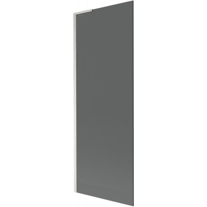 Mexen Next L, 1-krídlová vaňová zástena 70 x 150 cm, 6mm šedé sklo, 6mm číre sklo, profil brúsená oceľ, 895-070-000-03-40-97