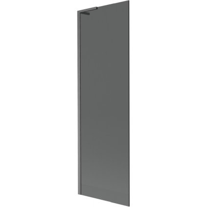 Mexen Next L, 1-krídlová vaňová zástena 60 x 150 cm, 6mm šedé sklo, grafitový profil, 895-060-000-03-40-66