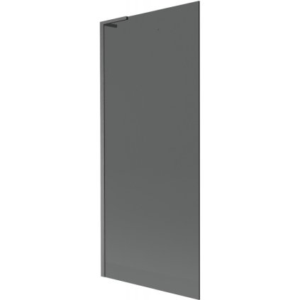 Mexen Next L, 1-krídlová vaňová zástena 80 x 150 cm, 6mm šedé sklo, grafitový profil, 895-080-000-03-40-66