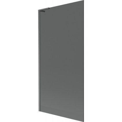 Mexen Next L, 1-krídlová vaňová zástena 90 x 150 cm, 6mm šedé sklo, grafitový profil, 895-090-000-03-40-66