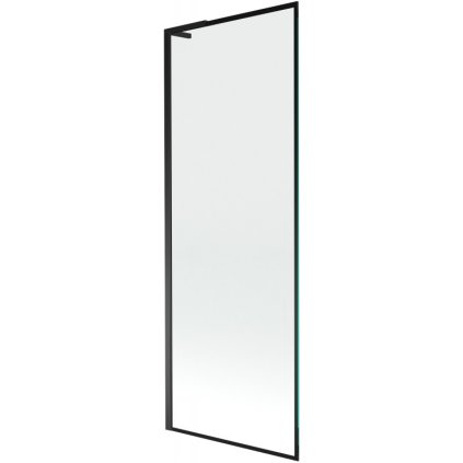 Mexen Next L, 1-krídlová vaňová zástena 70 x 150 cm, 6mm číre sklo-čierny vzor, čierny profil, 895-070-000-03-70-70