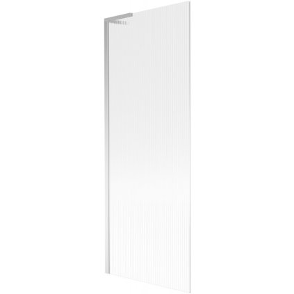 Mexen Next L, 1-krídlová vaňová zástena 70 x 150 cm, 6mm sklo s rebrovým vzorom, chrómový profil, 895-070-000-03-09-01
