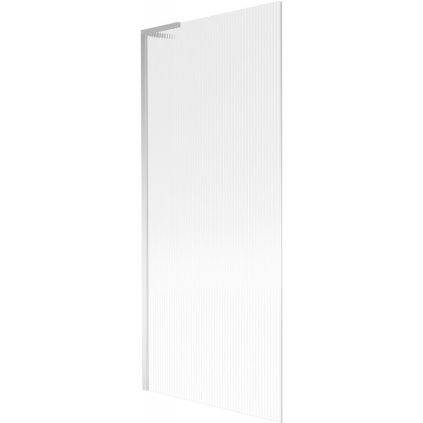 Mexen Next L, 1-krídlová vaňová zástena 80 x 150 cm, 6mm sklo s rebrovým vzorom, chrómový profil, 895-080-000-03-09-01