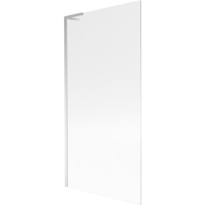 Mexen Next L, 1-krídlová vaňová zástena 90 x 150 cm, 6mm sklo s rebrovým vzorom, chrómový profil, 895-090-000-03-09-01