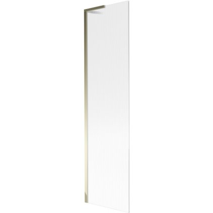 Mexen Next L, 1-krídlová vaňová zástena 50 x 150 cm, 6mm sklo s rebrovým vzorom, zlatý lesklý profil, 895-050-000-03-09-50