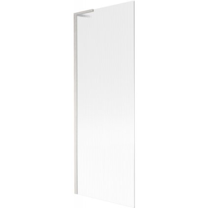 Mexen Next L, 1-krídlová vaňová zástena 70 x 150 cm, 6mm sklo s rebrovým vzorom, 6mm číre sklo, profil brúsená oceľ, 895-070-000-03-09-97