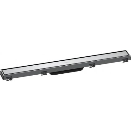 Hansgrohe RainDrain Match, sprchový žľab s nerezovým roštom 800, s výškovo nastaviteľným rámom, biela, HAN-56038450