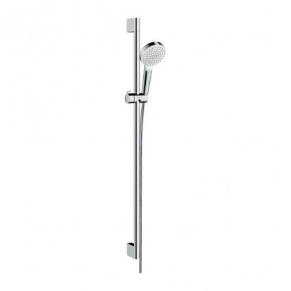 Hansgrohe Crometta, sprchová sada 1 jet EcoSmart 9 l/min so sprchovou tyčou 90 cm, biela/chrómová, HAN-26539400