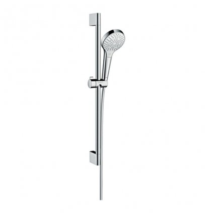 Hansgrohe Croma Select S, sprchová sada Multi EcoSmart 9 l/min so sprchovou tyčou 65 cm, biela/chrómová, HAN-26561400