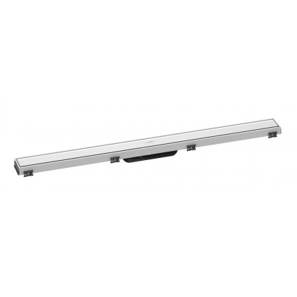 Hansgrohe RainDrain Match, sprchový žľab s nerezovým roštom 1200, s výškovo nastaviteľným rámom, biela, HAN-56042450