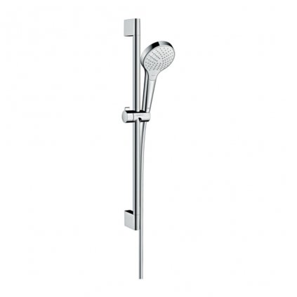Hansgrohe Croma Select S, sprchová sada Vario EcoSmart 9 l/min so sprchovou tyčou 65 cm, biela/chrómová, HAN-26563400