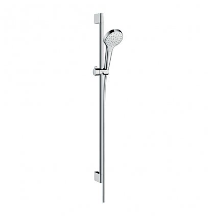Hansgrohe Croma Select S, sprchová sada 1 jet EcoSmart 9 l/min so sprchovou tyčou 90 cm, biela/chrómová, HAN-26575400