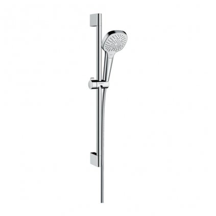 Hansgrohe Croma Select E, sprchová sada Multi EcoSmart 9 l/min so sprchovou tyčou 65 cm , biela/chrómová, HAN-26581400
