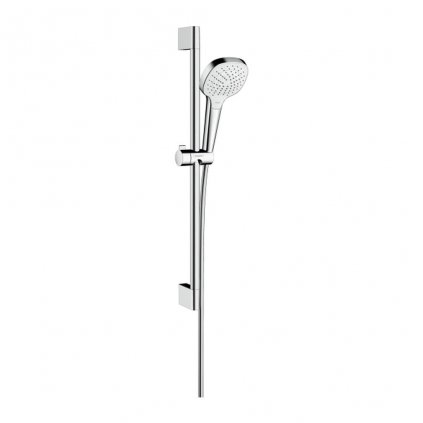 Hansgrohe Croma Select E, sprchová súprava Vario so sprchovou tyčou 65 cm, biela/chrómová, HAN-26582400